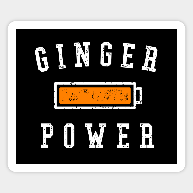 Ginger Power Funny Ginger Battery Ginger Power Sticker Teepublic